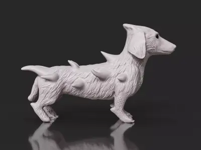 Cute Sci-Fi Alien Dog 3D print model