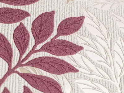 Crimson Laurel Stripe Wallpaper  Texture