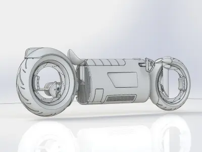Fantasy motorcycle SR-01 3D model