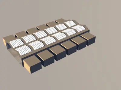 Low Poly Sci Fi Interior Space  Low-poly 3D model