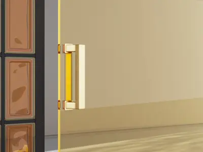 Aluminium door 339 3D model