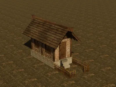 Medieval House 15 Free low-poly 3D model