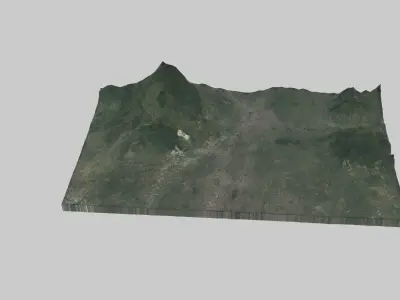 Pakanbaru City Low-poly 3D model