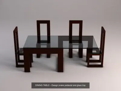 DINING TABLE---Collection x10 3D Model Pack