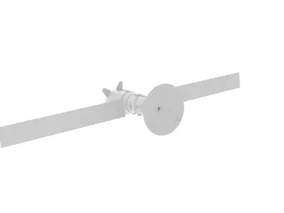 Satellite spacecraft hanging from pole 3D model