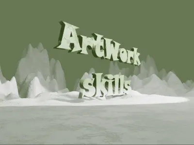 3D Text LOGO changeble title Texture