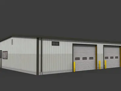 Small Warehouse Low-poly 3D model