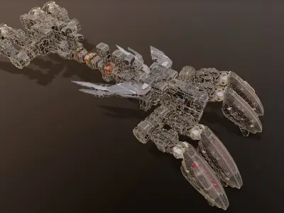 scifi-model535 sci - fi robot 3D model