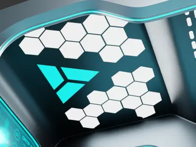 Sci-Fi Bed Low-poly 3D model