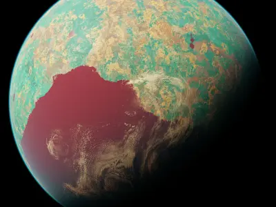 Planet Quetta 12K Cycles 3D model