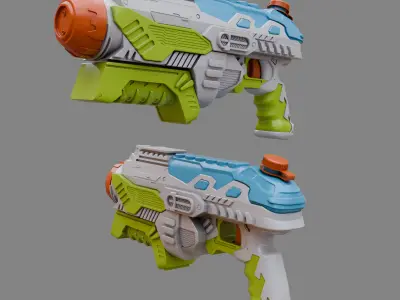 Water Gun one hand 08 3D model
