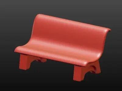 Marble bench for architecture-props 3D print model