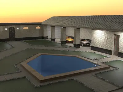 two-storey house 3D model