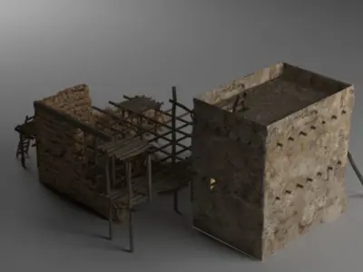 Afghan house 2 Free 3D model