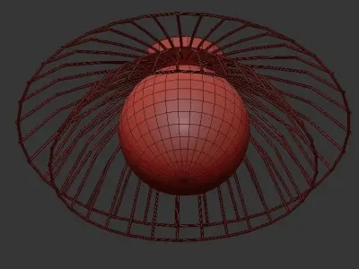 JARDIN gold caged ceiling light 3D model