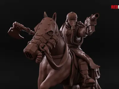 Death Division - Cavalry of the Imperial Force - Dynamic poses 3D print model