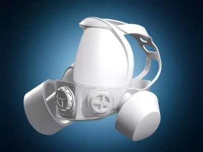 Full Face Industrial Respirator Mask 3D print model