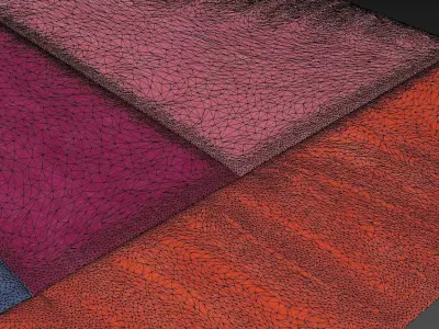 Carpet rainbow rug 3D model