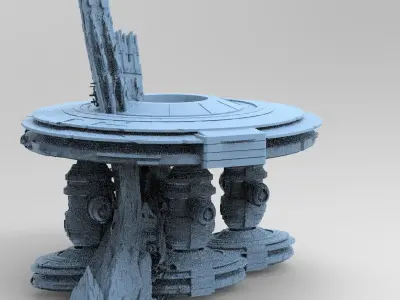Mars Base Droid Relay Dome Rocks  3D model