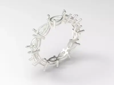 Eternity STL 3D jewelry Ring model rr0002 3D print model