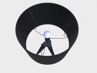 Black Table Lamp Low-poly 3D model purchase
