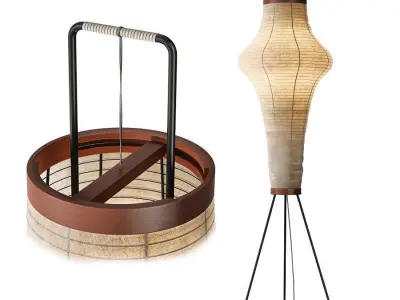 Vitra paper Lamps 3 in 1 3D Model Pack