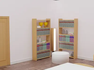 Haru Bedroom Low-poly 3D model