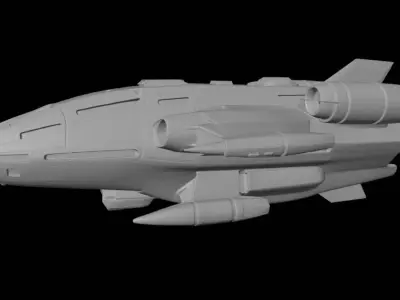 Sci-Fi Spaceship Star Cruiser 3D model
