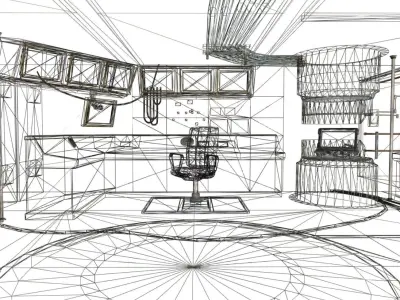 Architectural interior 07 3D model