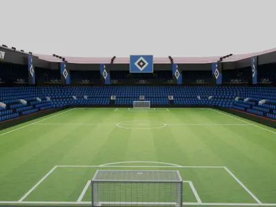 hamburger sv Football Stadium Low-poly 3D model