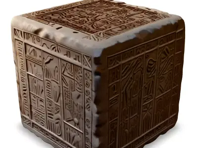 Ancient Egyptian Stone Tablet Low-poly 3D model