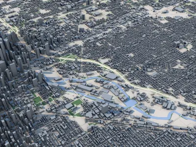 Chicago City United States 3D model