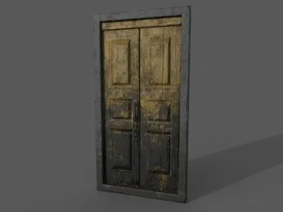 old wooden gate  3D model