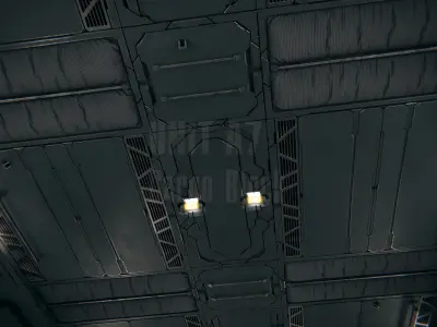 Spaceship Interior 03 Cargo Unit PBR 3D model
