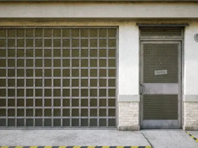 Gas Station Building Low-poly 3D model