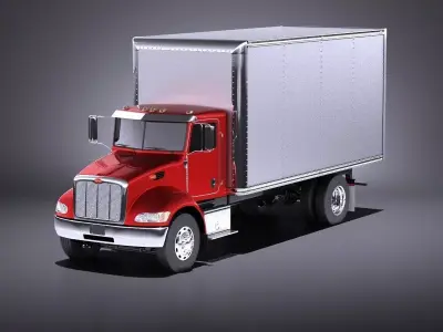 Peterbilt 337 Box 2017 VRAY 3D model