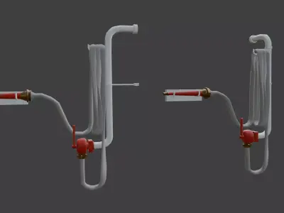 fire hose - Titanic white star line 3D model