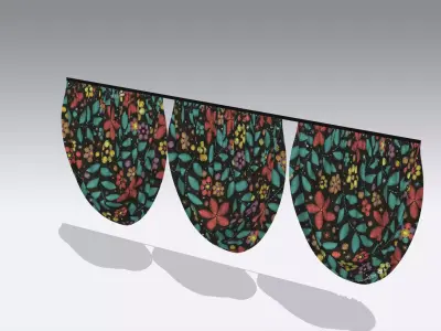 Curtain Low-poly 3D model