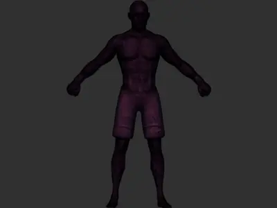 mma fighter multi poses 3d printable model 3D print model