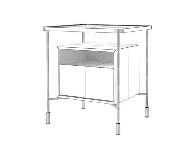 Passepartout Bedside Table 3D model