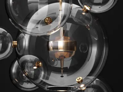 Giopato and Coombes BOLLE 6 bubble CLEAR  GOLD 3D model