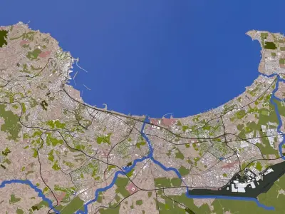 Algiers City Low-poly 3D model