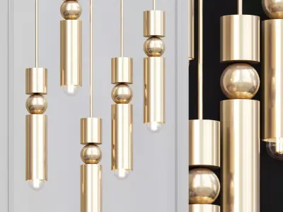 Fulcrum by Lee Broom Brass 3D model