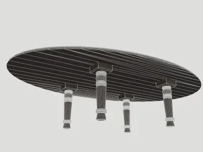 Marble Table 12 PBR Low-poly 3D model