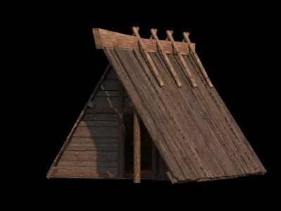 Viking hut Free 3D model