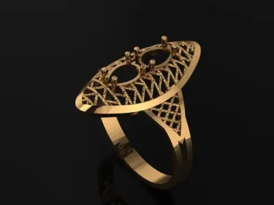 women fusion ring 3d print ultra light 3D print model