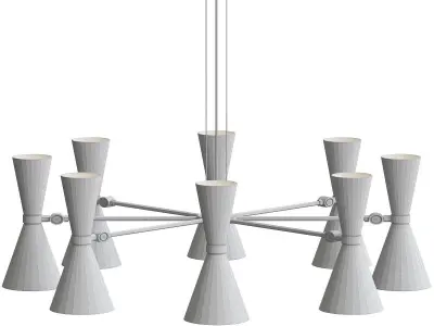 Cairo Eight Arm Contemporary Chandelier 3D model