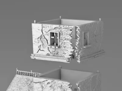 The old ruined tower 3D print model