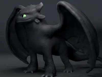 Toothless - How to train your dragon 3D print model