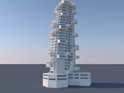 Residence building 3D model